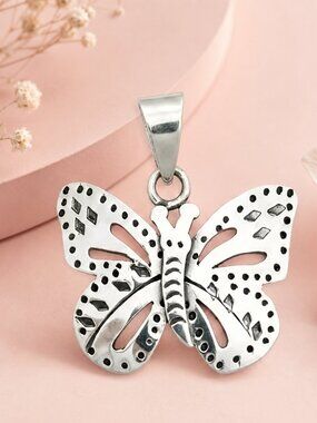 Mexican Sterling Silver .925 Butterfly Pendant | Handcrafted